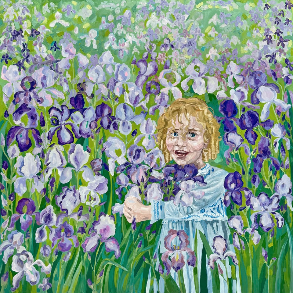 Felicia in the Iris Garden